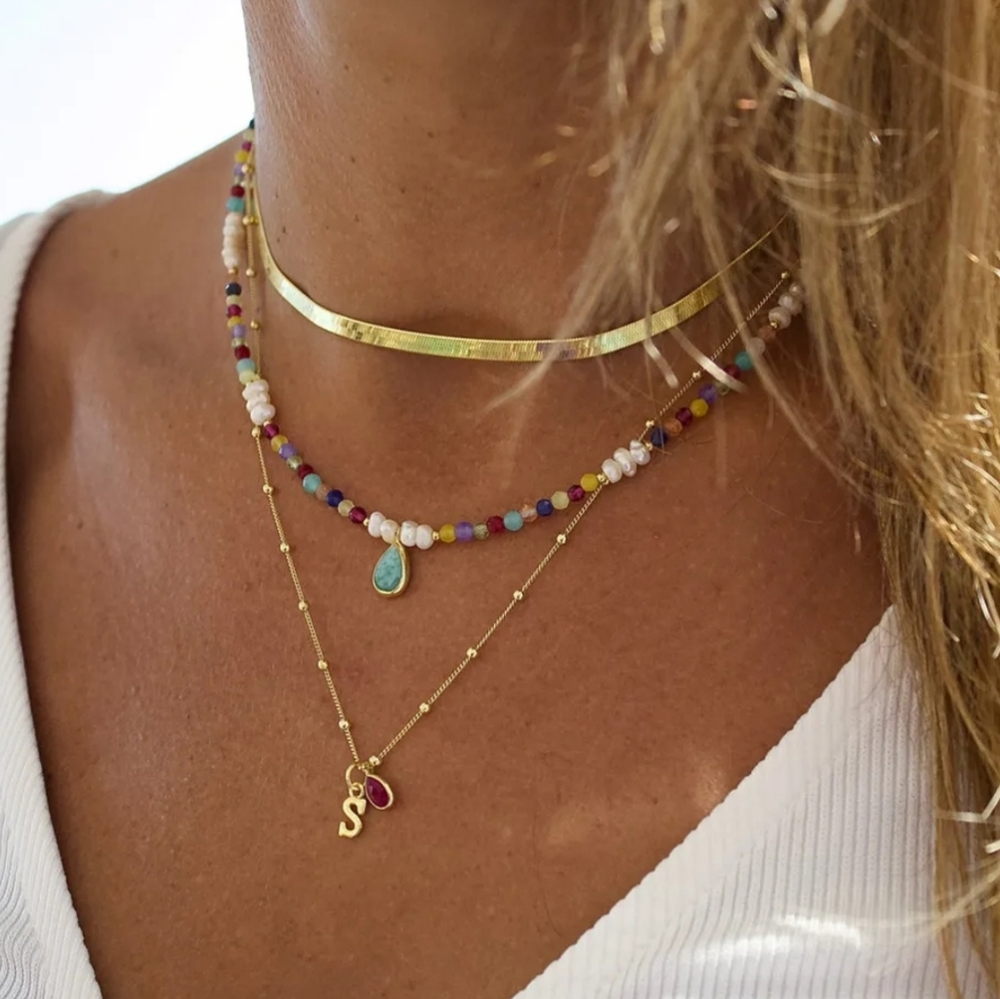 Gold/Colorful Boho Necklace